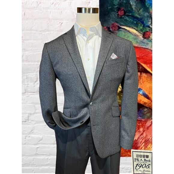 Jos. A. Bank Other - Jos A Bank 1905 41R Slim Charcoal Gray Twill Blazer Sport Suit Jacket